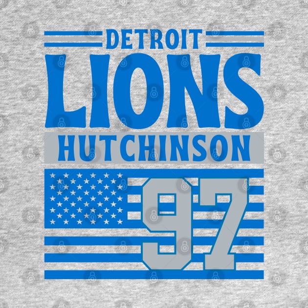 Detroit Lions Hutchinson 97 American Flag Football by Astronaut.co